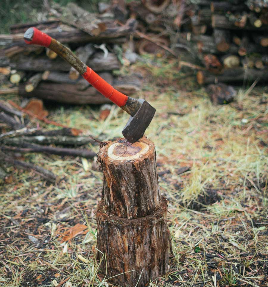 firewood splitting